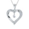 Certified 14K White Gold Dashing Diamonds Pendant