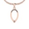 0.06 Ctw SI2/I1 Diamond Platinum 14K Rose Gold Plated Pendant