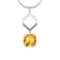 3.12 Ctw Citrine And Diamond I2/I3 10K Yellow Gold Vintage Style Pendant