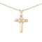 Certified 14K White Gold Diamond X Cross Pendant