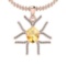 2.91 Ctw VS/SI1 Citrine And Diamond 10K Rose Gold Necklace