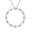 Certified 14K Yellow Gold Diamond Circle Pendant (.50 carat)