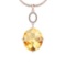 4.05 Ctw Citrine And Diamond I2/I3 10K Rose Gold Pendant