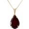 5 Carat 14K Solid Gold Written In Naturale Garnet Necklace