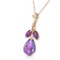 1.7 Carat 14K Solid Gold Ease Into Love Amethyst Necklace
