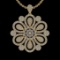 1.26 Ctw I2/I3 Diamond 10K Yellow Gold Victorian Style Pendant