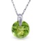 1 Carat 14K Solid White Gold Unchain My Mind Peridot Necklace