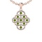 1.26 Ctw I1/I2Peridot And Diamond 10K Rose Gold Pendant