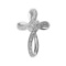 Certified 14K White Gold Diamond Cross Pendant