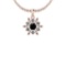 0.97 Ctw I2/I3 Treated Fancy Black And White Diamond 14K Rose Gold Pendant