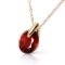 1 Carat 14K Solid Gold Staggering Beauty Garnet Necklace