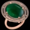 19.14 Ctw SI2/I1 Emerald And Diamond 14k Rose Gold Victorian Style Ring