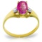 0.76 CTW 14K Solid Gold Dreams Don't Recede Pink Topaz Diamond Ring