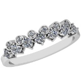 0.34 Ctw Diamond I2/I3 14K White Gold Eternity Band Ring