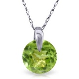 1 Carat 14K Solid White Gold Unchain My Mind Peridot Necklace