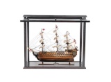 HMS Victory Midsize With Display Case Front Open