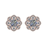2.33 Ctw SI2/I1 Diamond Style 14K Rose Gold Stud Earrings