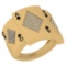 0.40 Ctw SI2/I1 Diamond 14K Yellow Gold Ring