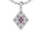 0.24 Ctw I1/I2Amethyst And Diamond 10K White Gold Pendant