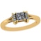 0.42 Ctw SI2/I1 Diamond Platinum 14K Yellow Gold Plated Ring