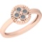 0.14 Ctw VS/SI1 Diamond 14K Rose Gold Ring