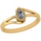 Certified 0.25 Ctw Diamond I1/I2 10K Yellow Gold Solitaire Ring