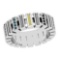 0.27 Ctw SI2/I1 Treated Fancy Blue ,Black,Yellow And White Diamond 14K White Gold Ring