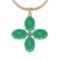 10.29 Ctw Emerald And Diamond I2/I3 14K Yellow Gold Victorian Pendant