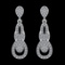 0.52 Ctw I1/I2Diamond 10K White Gold Dangling Earrings