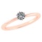 Certified 0.7 CTW E/VS2 Round Diamond Solitaire Ring 14K Rose Gold