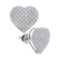 10kt White Gold Womens Round Diamond Heart Cluster Earrings 1/3 Cttw