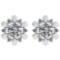 Certified 0.70 Ctw Diamond I1/I2 10K White Gold Stud Earrings