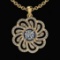 1.14 Ctw I2/I3 Diamond 10K Yellow Gold Vintage Style Pendant