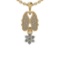 0.81 Ctw I1/I2 Diamond 14K Yellow Gold Pendant