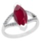 6.33 Ctw Ruby And Diamond I2/I3 14K White Gold Vintage Style Ring