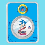 2021 Niue 1 oz Silver Sonic Colorized (In Holder)