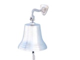 Brushed Nickel Hanging Ship's Bell 15in.