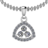 0.31 Ctw VS/SI1 Diamond 14K White Gold Pendant