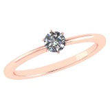 Certified 1.73 CTW E/VS2 Round Diamond Solitaire Ring 14K Rose Gold