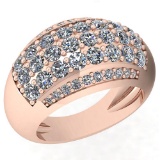 2.10 Ctw Diamond I2/I3 14K Rose Gold Ring