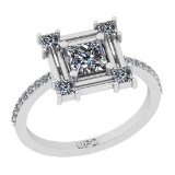 1.27 Ctw I1/I2 Diamond 14K White Gold Engagement Ring