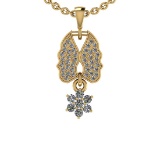 0.81 Ctw I1/I2 Diamond 14K Yellow Gold Pendant