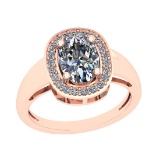 1.77 Ctw VS/I2 Diamond 14K Rose Gold Vintage Ring