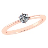 Certified 1.8 CTW E/VS1 Round Diamond Solitaire Ring 14K Rose Gold