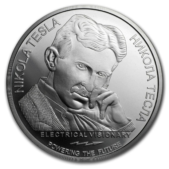 2019 Republic of Serbia 1 oz Silver 100 Dinar Nikola Tesla