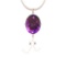 3.77 Ctw Amethyst And Diamond I2/I3 10K Rose Gold Pendant