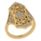 0.50 Ctw SI2/I1 Diamond 14K Yellow Gold Filigree Wedding Ring