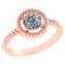 Certified 0.43 CTW D/VS1 Round Diamond Solitaire Ring 14K Rose Gold