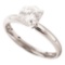 14kt White Gold Womens Round Diamond Solitaire Bridal Wedding Engagement Ring 1/6 Cttw