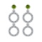 1.04 Ctw VS/SI1 Peridot And Diamond 10K Yellow Gold Dangling Earrings